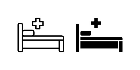 Medical Bed icon. for mobile concept and web design. vector illustration
