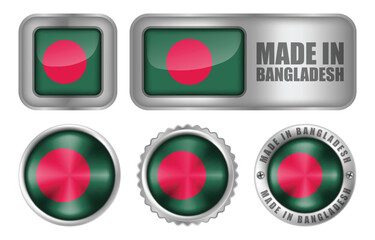 Made in Bangladesh Seal Badge or Sticker Design illustration