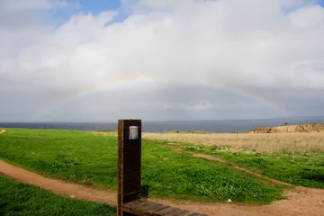 Crédence de cuisine en verre imprimé Atlantic Ocean Road rainbow over the sea, atlantic Spain