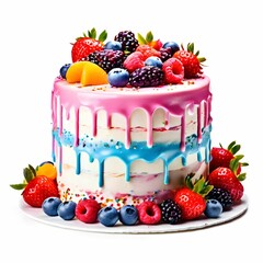 Cake Design, multicolor cake nice design with sugar flowers, birthday cake for children, modern cake design for restaurant and cafe, brilliant cake design for sweet moment, happy celebration event