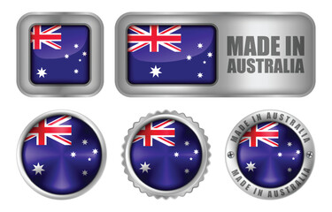Made in Australia Seal Badge or Sticker Design illustration