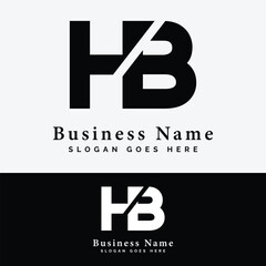 H, B, HB letter Logo Design. Alphabet HB initial logo vector Illustration