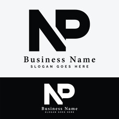 N, P, NP letter Logo Design. Alphabet NP initial logo vector Illustration © MuhammadAli