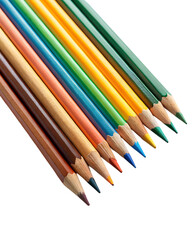Fototapeta premium Pencils made of graphite in a metal case isolated on transparent background