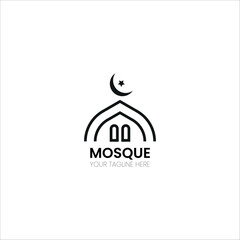 Vector Islamic mosque logos design