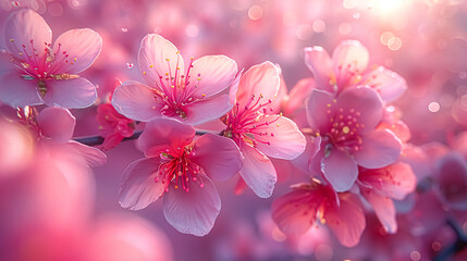 cherry blossom, sakura flowers in spring, soft focus