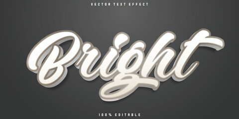 Bright text effect editable shiny and elegant text style