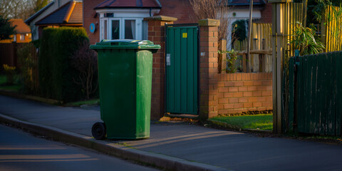 Fototapeta na wymiar garbage bin in the street