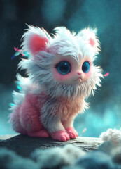 Fantasy Dream  Super Cute Fluffy Creature in 8K Surrealism