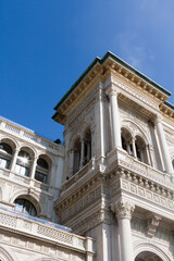 Facade of the Galleria Vittorio Emanuele II, Cathedral Square, Piazza del Duomo, Milan, Italy, Europe