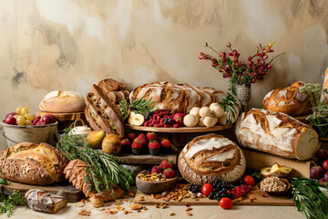 Sweet and Savory Bread Display
