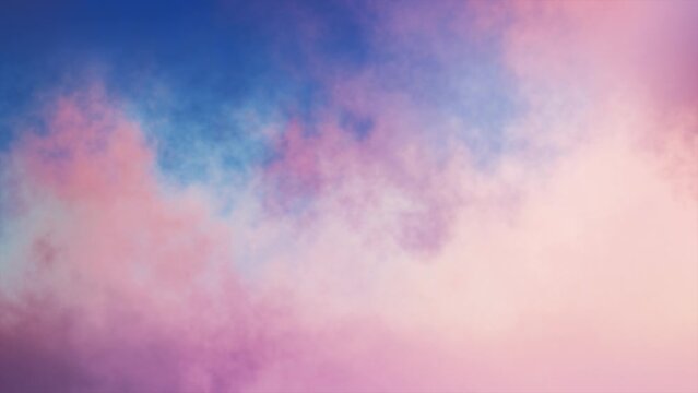 Pastel Dreams: Animated Gradient of Blue, Pink, and Purple Hues. Abstract Smooth Animation with Blurred Gradient Clouds in Soft Blue, Pink, and Purple Tones, Creating a Serene and Trendy Background 4K
