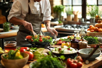 Chef's Fresh Meal Preparation