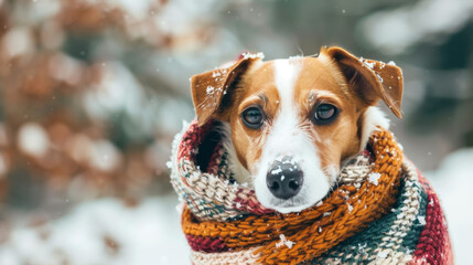 Cozy Canine in Winter Attire