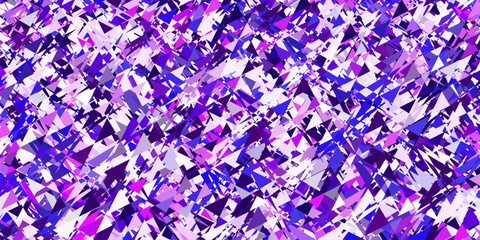 Fototapeta na wymiar Light purple vector background with triangles.