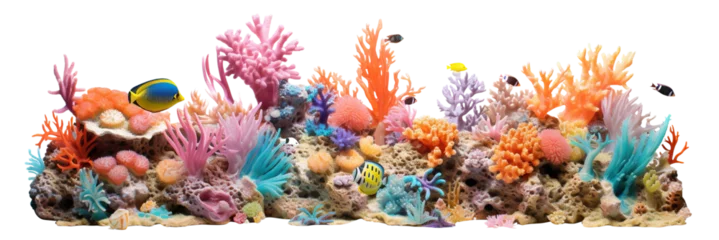 Badkamer foto achterwand Colorful coral reef cut out © Yeti Studio