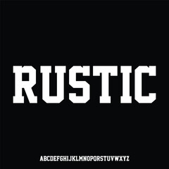 Fototapeta premium rustic rugged condensed font typeset vector