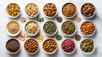 Assortment of Healthy Pet Foods