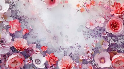 Whimsical Watercolors Creating Stunning Floral Invitations for Your Dream Wedding,illustration , 3D render