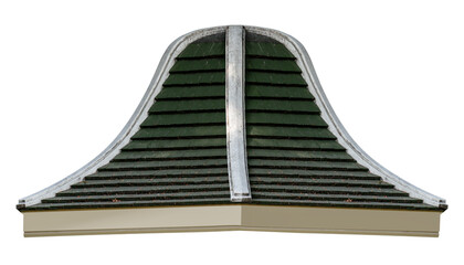 Mockup pavilion roof with green tile © Ratchapon