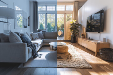 Split-View Modern Living Room
