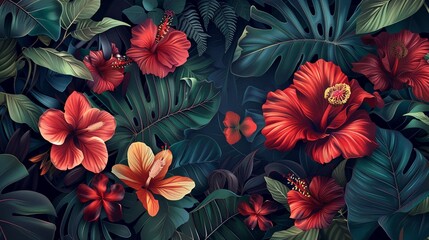 Iconic Flora Adding a Touch of Natures Elegance to Design,illustration , ultra HD