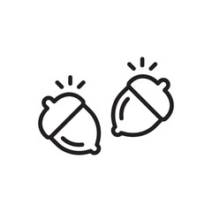 Acorn icon. Acorn peanut flat sign design. Peanuts symbol pictogram. Farm acorn vector UX UI nut icon.