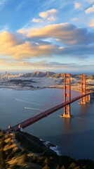 Golden Gate Bridge at sunset, San Francisco, California, USA