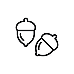 Obraz premium Acorn icon. Acorn peanut flat sign design. Peanuts symbol pictogram. Farm acorn vector UX UI nut icon.
