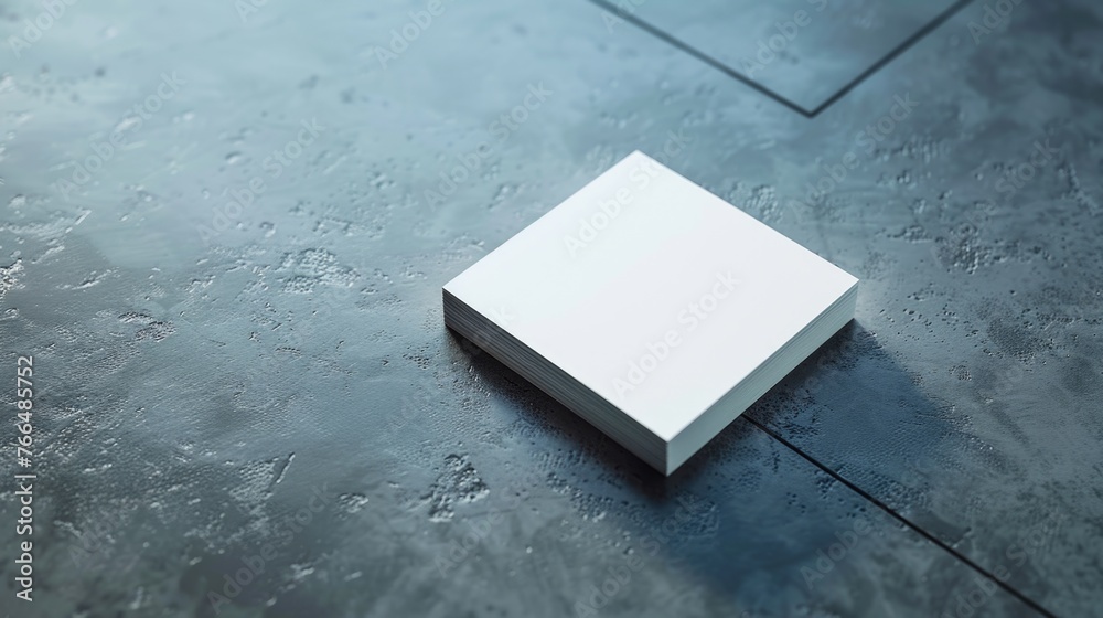 Poster square white box on the floor, versatile image for various projects