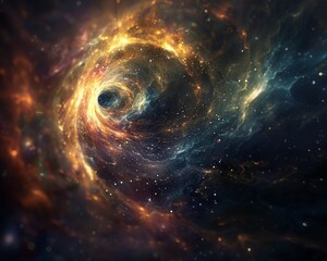 Obraz premium The Mirror Dimension A region of space where the fabric of reality is thinner, and starships can enter parallel dimensions The stars here reflect not light 