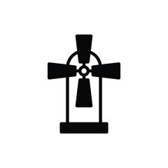 Ecology windmill vector icon. Windmill flat sign design. Energy windmill symbol pictogram UX UI icon windturbine generator