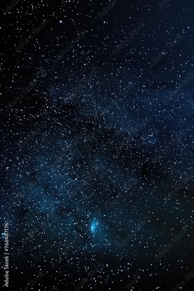 Poster a captivating image of a night sky filled with stars and a shining blue light. perfect for backgroun