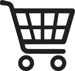 Shopping cart vector icon, flat design. Isolated on white background © MDMASUD