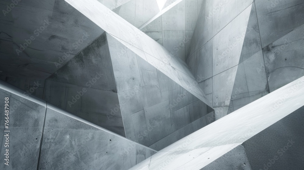 Poster black and white photo of a concrete structure, suitable for architectural projects