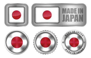 Made in Japan Seal Badge or Sticker Design illustration