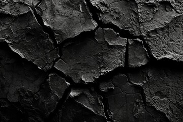 Black cracked ground texture