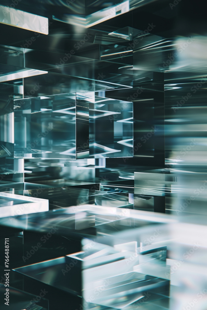 Poster abstract background with reflections and caustics. hi-tech. futuristic background image. created wit