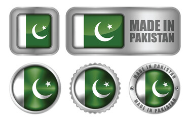 Made in Pakistan Seal Badge or Sticker Design illustration