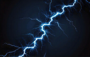 A bolt of blue lightning against a dark background