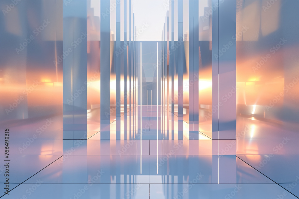 Poster abstract background with reflections and caustics. hi-tech. futuristic background image. created wit