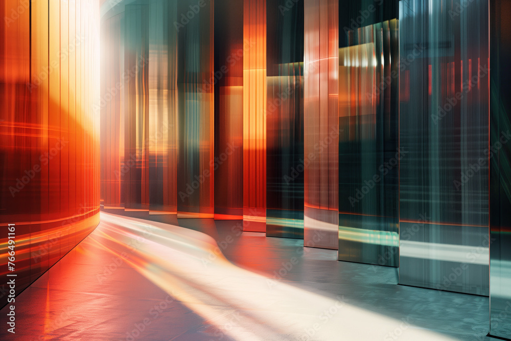 Poster abstract background with reflections and caustics. hi-tech. futuristic background image. created wit