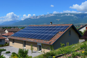 solar panels on a roof