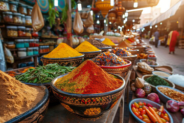 Spices on a market