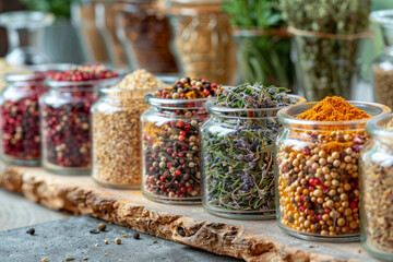 Spices in jars