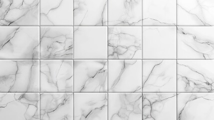 Detailed view of a white tiled wall, perfect for interior design projects