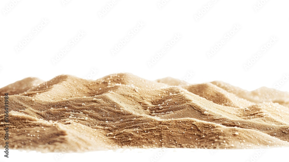 Poster A pile of sand on a white background. Suitable for various design projects