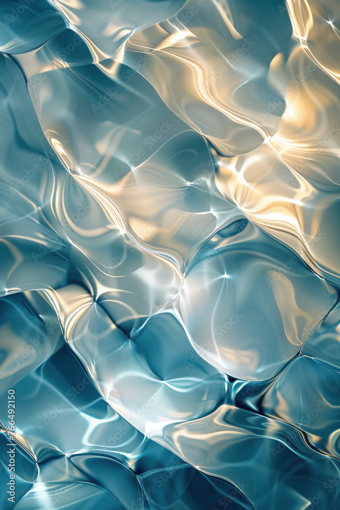 Poster abstract background with reflections and caustics. hi-tech. futuristic background image. created wit
