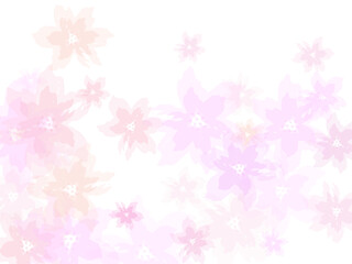 Spring flowers falling vector illustration.