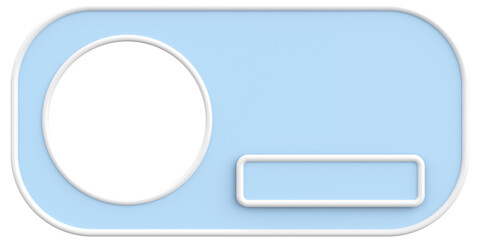 Profile box. Social media profile. 3D illustration.